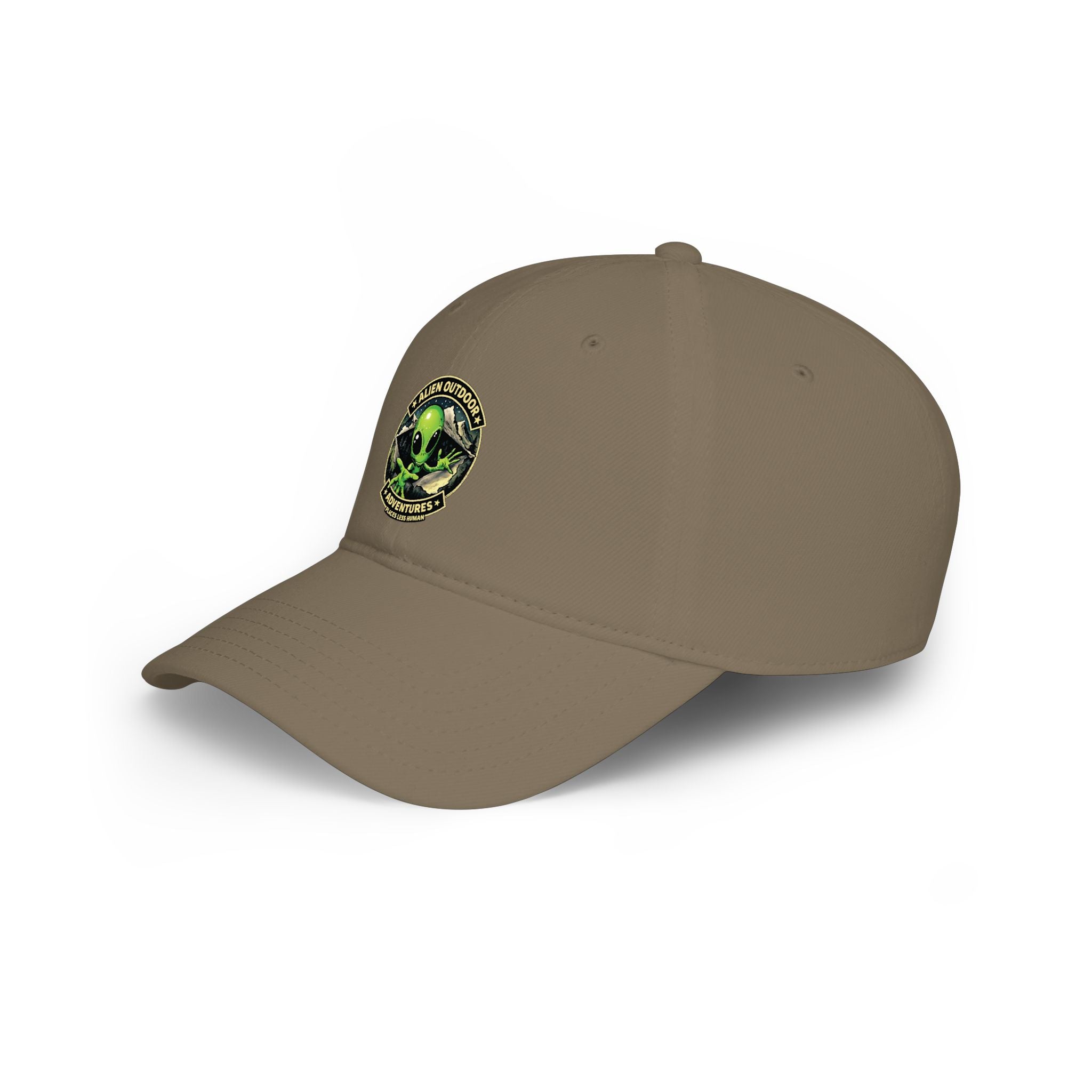 Alien Outdoors Adventures Low Profile Baseball Cap - Green Alien Logo Hat